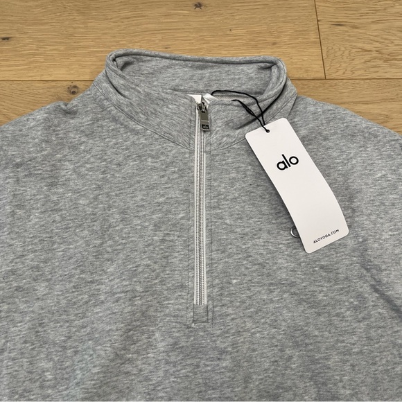 ALO Yoga Accolade Set Quarter Zip and Sweatpants Light Gray Unisex - Picture 3 of 16